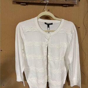 Cable & Gauge White Knit Top